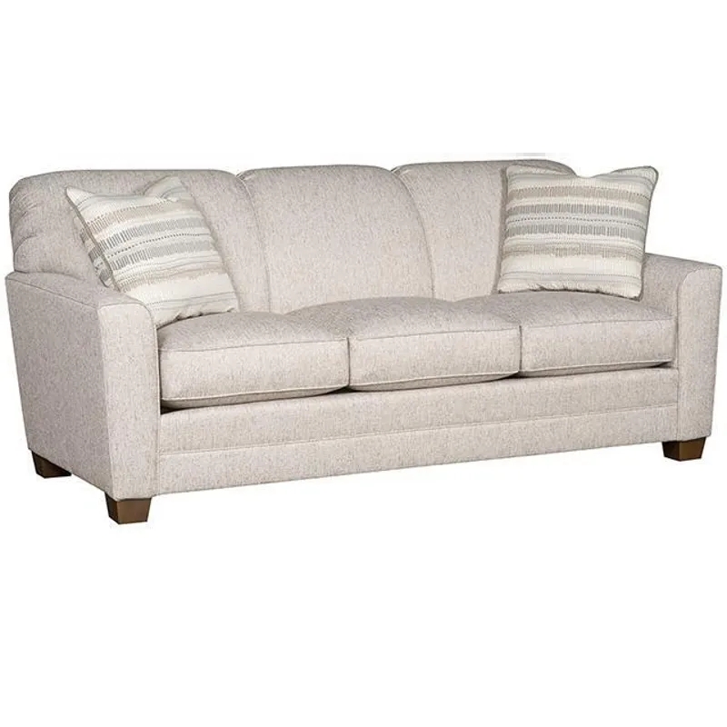 Sofa Light Grey Track Arms with Geometric Accent Pillows