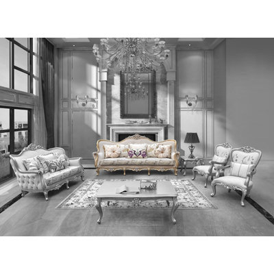 Sofa Off-White Curved Back Flange Seams Linen-like Deep Seat