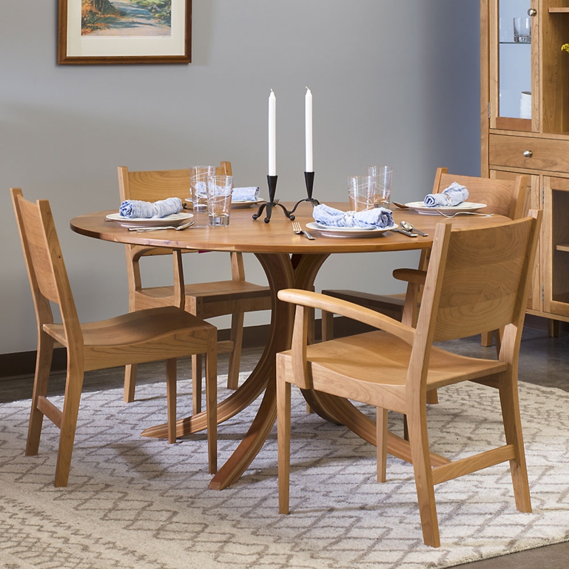 Solid Wood Dining Chair with Spindle Back and Tapered Legs