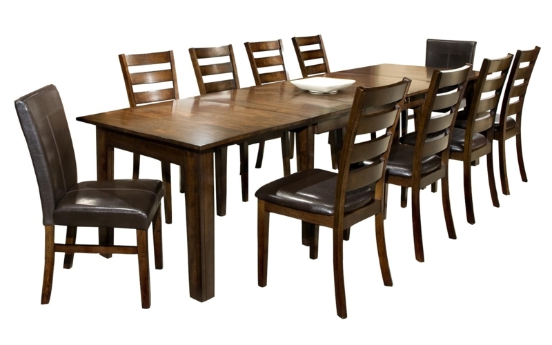 Spacious Dining Set with Dark Espresso Finish and Ladder-Back Chairs