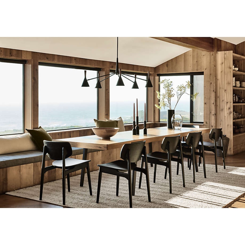 Spindle Back Dining Chair Matte Finish Tapered Legs Scandinavian