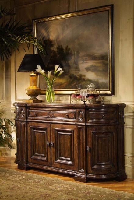 Traditional Accent Chair with Slate Blue Upholstery and Curved Arms