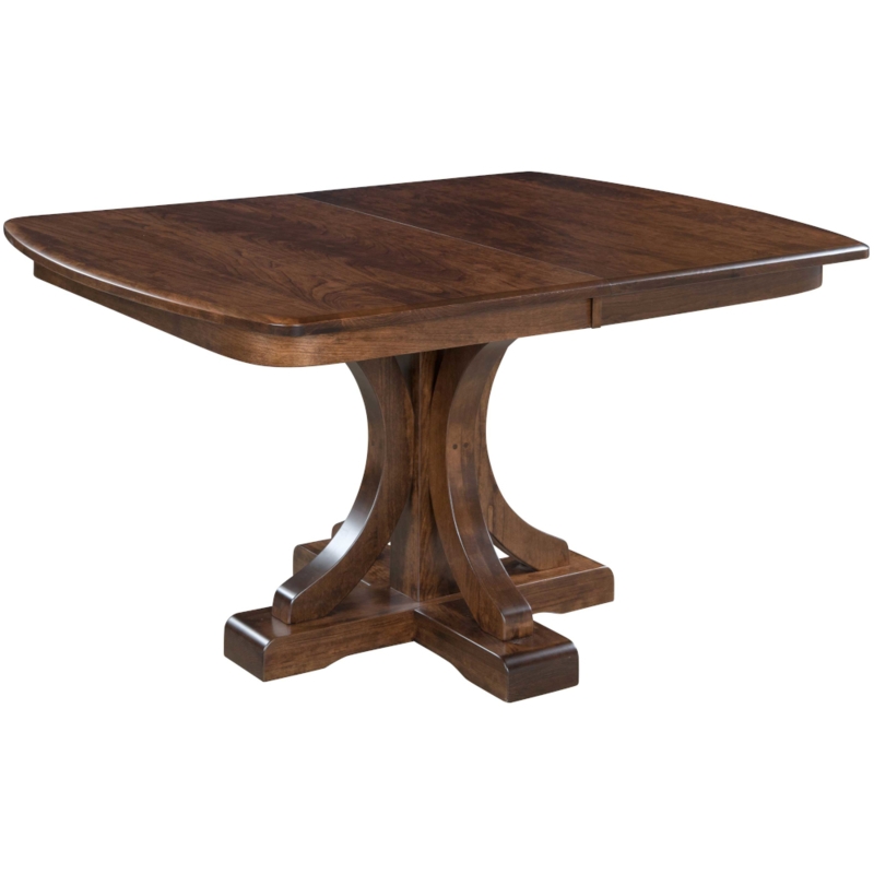 Traditional Dining Table featuring Turned Pedestal and Splayed Legs