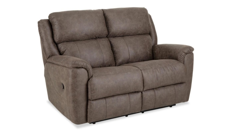 Traditional Reclining Loveseat with Console & Silver Cupholders