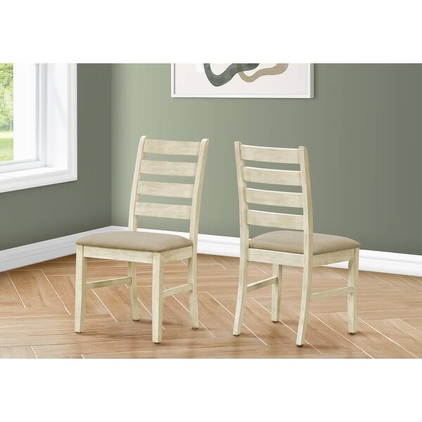 Transitional Upholstered Dining Chair in Light Gray with Dark Wood Legs