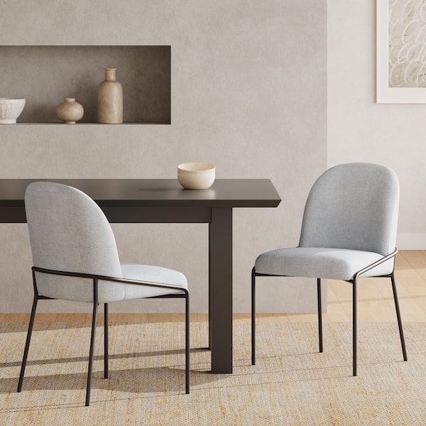 Tufted Dining Chairs Wingback Silhouette Tapered Legs