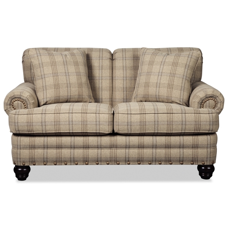 Turned Leg Loveseat with Nailhead Trim