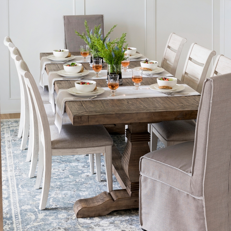 Upholstered Dining Chair Distressed Espresso Finish