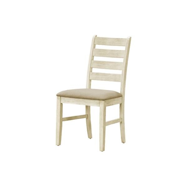Upholstered Side Chair featuring Tan Fabric and Curved Top Rail