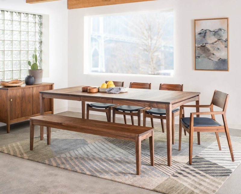 Warm Wood Sideboard with Tapered Legs and Slatted Doors