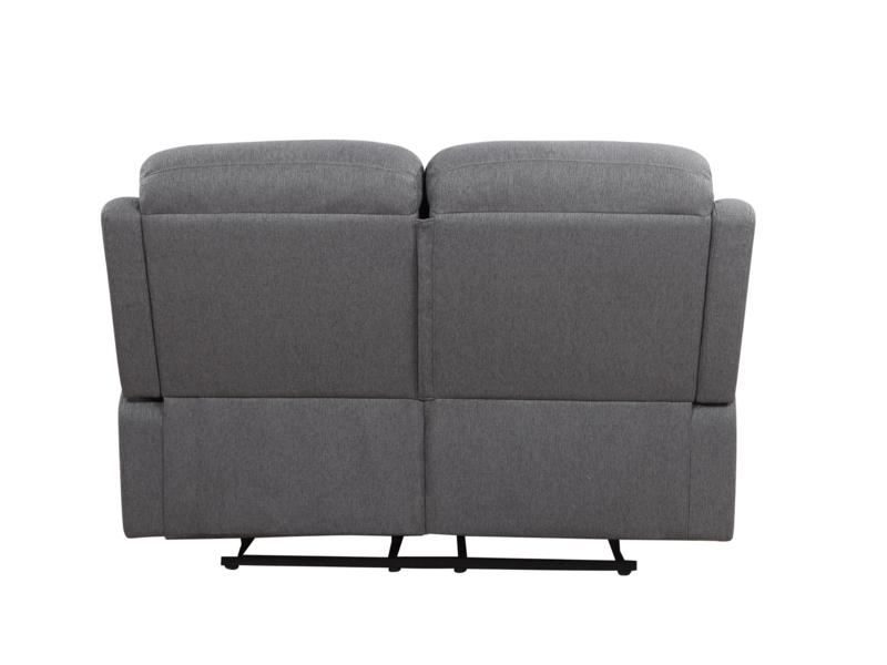 Woven Fabric Reclining Loveseat with Integrated Cup Holders