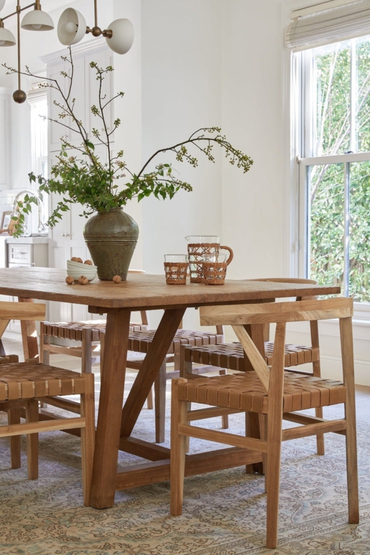 Woven Leather Dining Pottery Barn Kitchen Chair Woven Leather Wishbone  Dining Chair Second Quality
