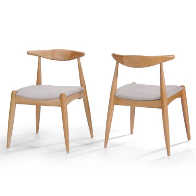 Y-Back Dining Chair Light Wood Frame with Natural Woven Seat