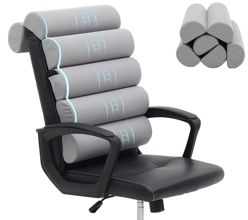Adjustable Lumbar Support Pillow with Semicircular Bolsters