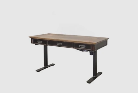 All Black Electric Standing Desk with Adjustable Height T-Frame