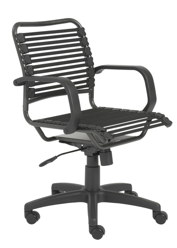 Armless Mid Back Office Chair featuring Flat Bungee Straps