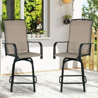 Bar Stool All Black Silhouette Woven Mesh Seat Square Metal Tubing