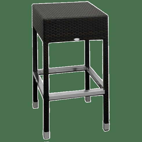 Bar Stool Woven Rattan Saddle Seat, Sleek Coastal Matte Finish Seating