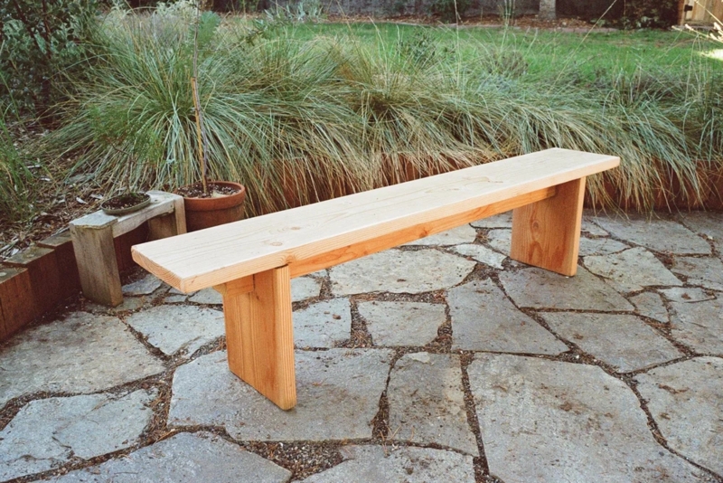 Bench Minimalist Scandinavian Style Visible Joinery Light Wood