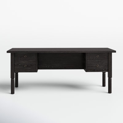 Black X-Frame Writing Desk with Deep Profile and Storage Drawer