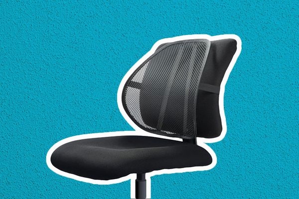 Breathable Lumbar Support Cushion with Perforated Mesh Pattern