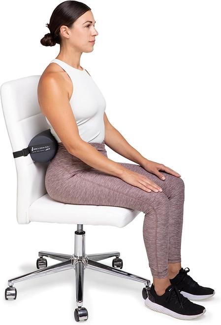 Breathable Mesh Lumbar Support with Elastic Straps for Office Chairs