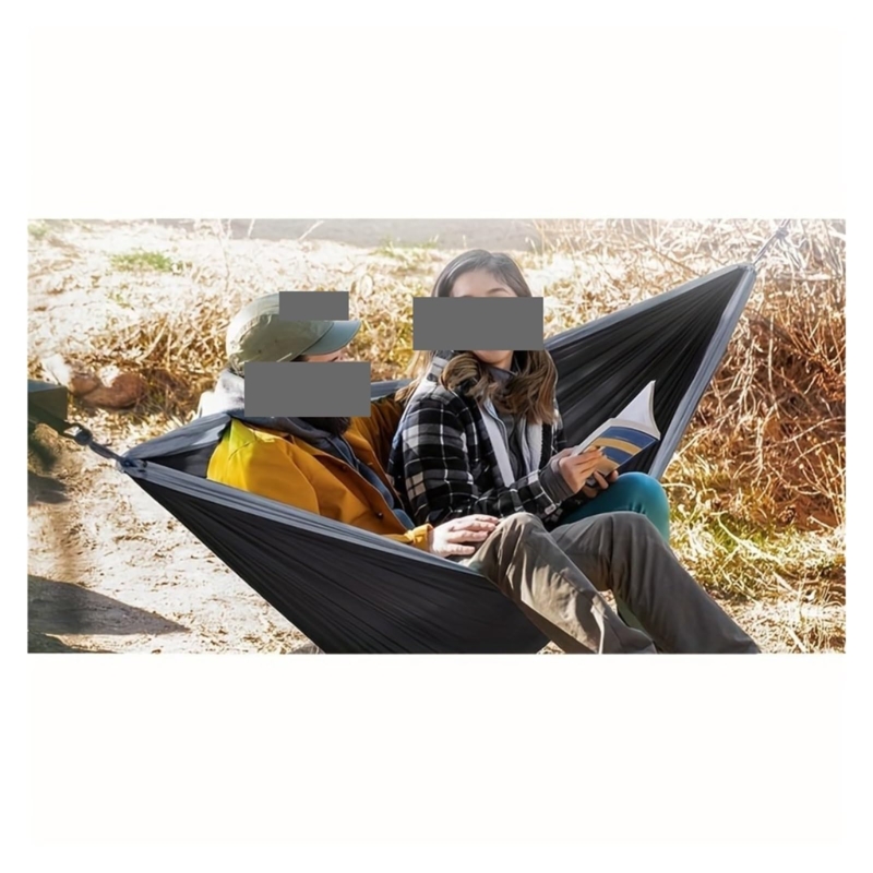 Camping Hammock Vibrant Green Tree Strap Attachment Portable Setup