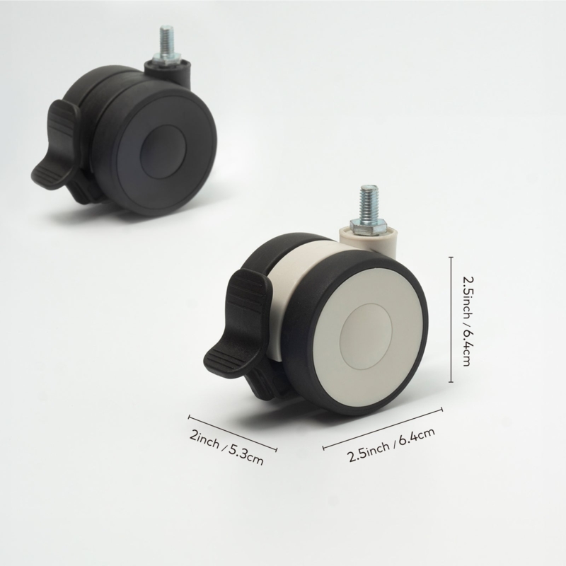 Caster Wheels Dual Wheel Design Smooth Office Rollers