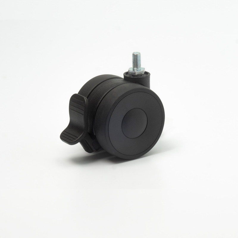 Caster Wheels Hooded Twin Wheel Threaded Stem Minimalist Set