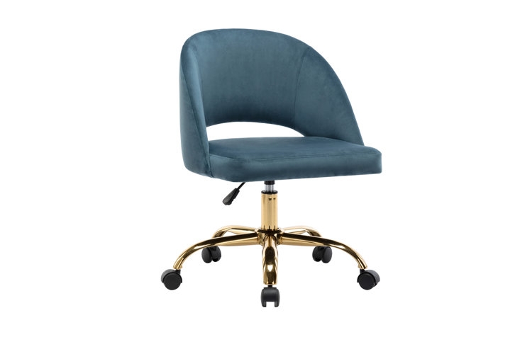 Charcoal Gray Office Chair with Ribbed Fabric and Matte Base