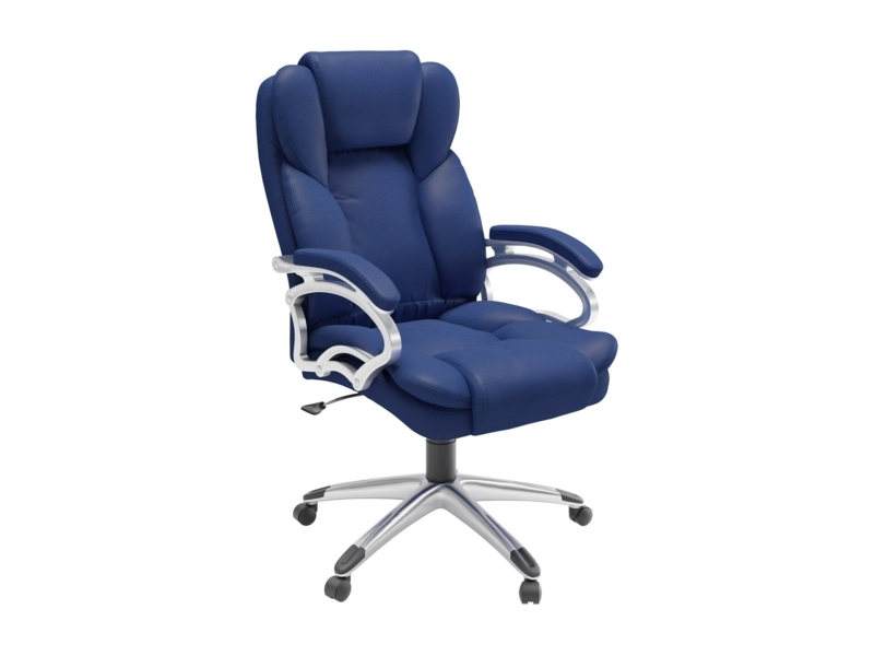 Cobalt Office Chair with White Frame Contrast & Channeling