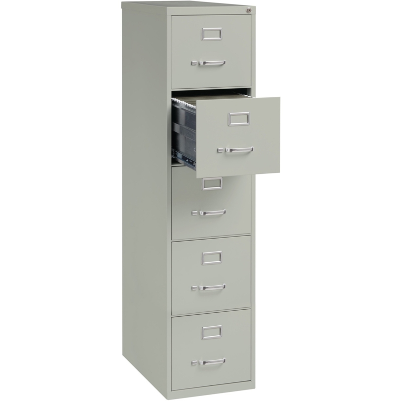 Commercial-Grade Vertical File Cabinet, Charcoal Gray 4-Drawer Secure Office Filing System