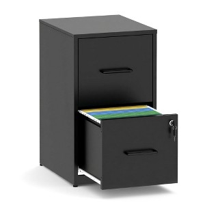 Compact File Cabinet Metal Two Drawer Locking