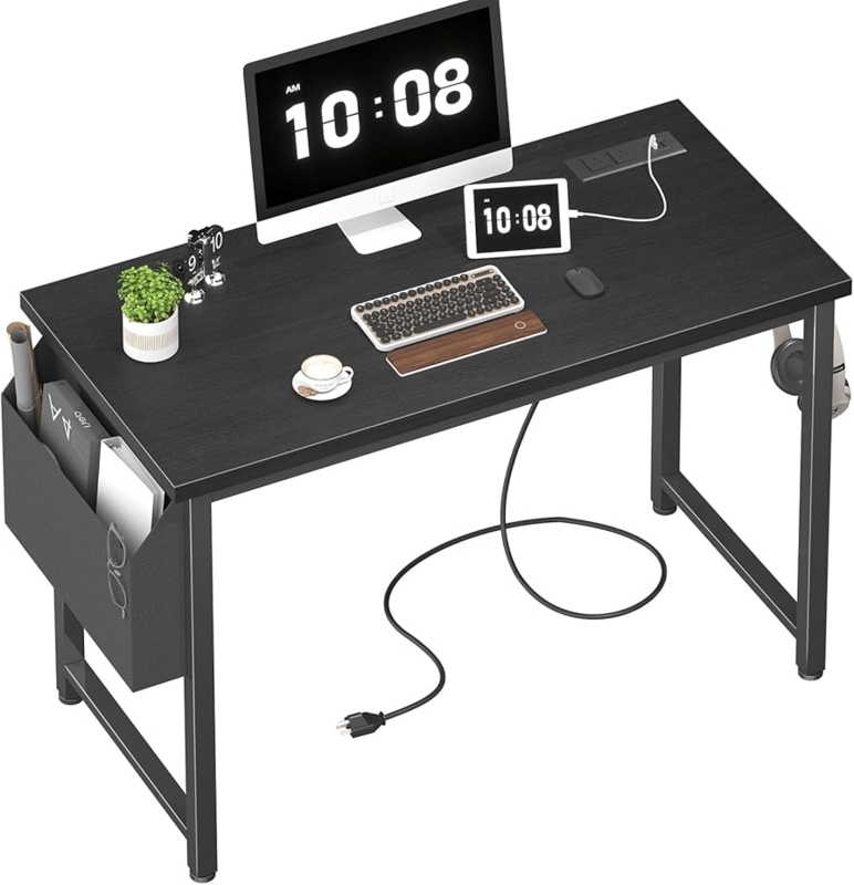 Computer Desk K-Shaped Legs Minimalist Metal Writing Station