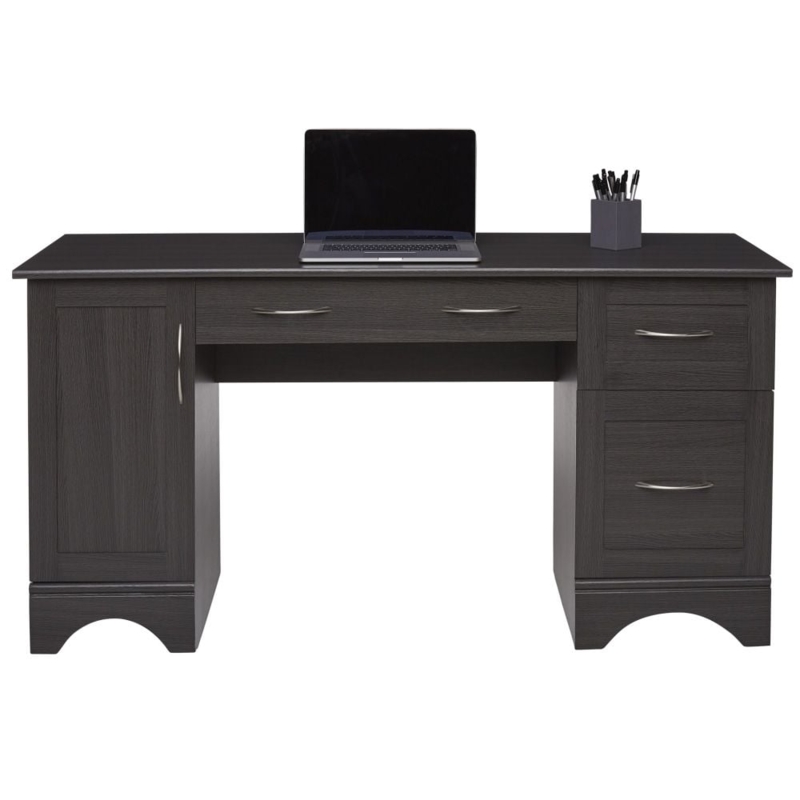 Computer Desk Keyboard Tray Integrated Shelving Storage