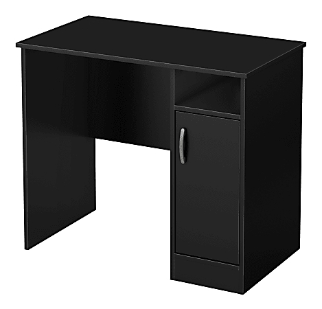 Computer Desk, Keyboard Tray, Open Cubby, Storage Cabinet