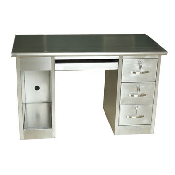 Computer Desk Stainless Steel Mobile Cart with Integrated CPU Shelf