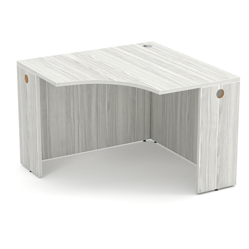 Corner Desk Shell, L-Shaped, Silver Birch Finish