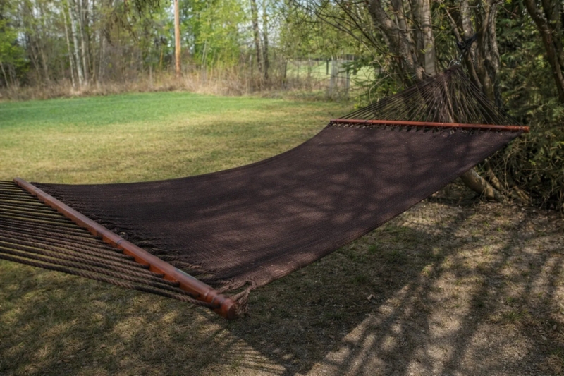 Cream and Mocha Dual Tone Woven Rope Hammock Spreader Bars