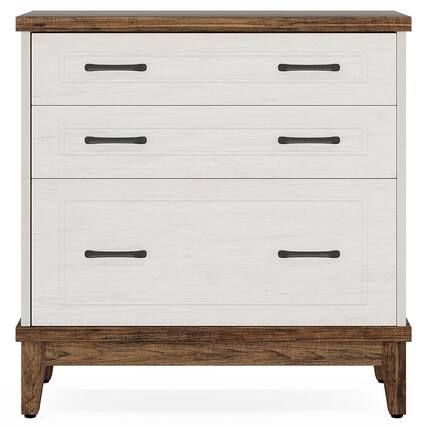 Dark Espresso File Cabinet Set with Silver Handles