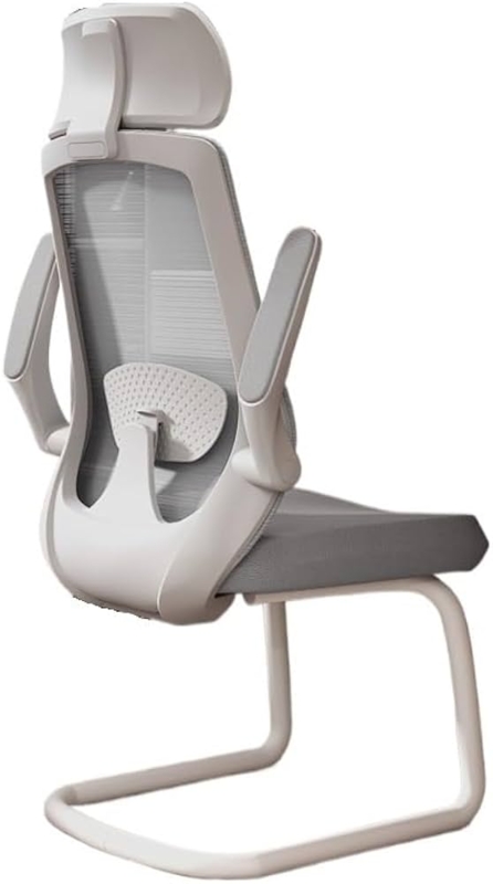Desk Chair Back Cutout Integrated Arms Splayed Legs Textured