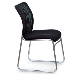 Desk Chair Gray Textured Fabric Cutout Back Wood Legs Wire Base