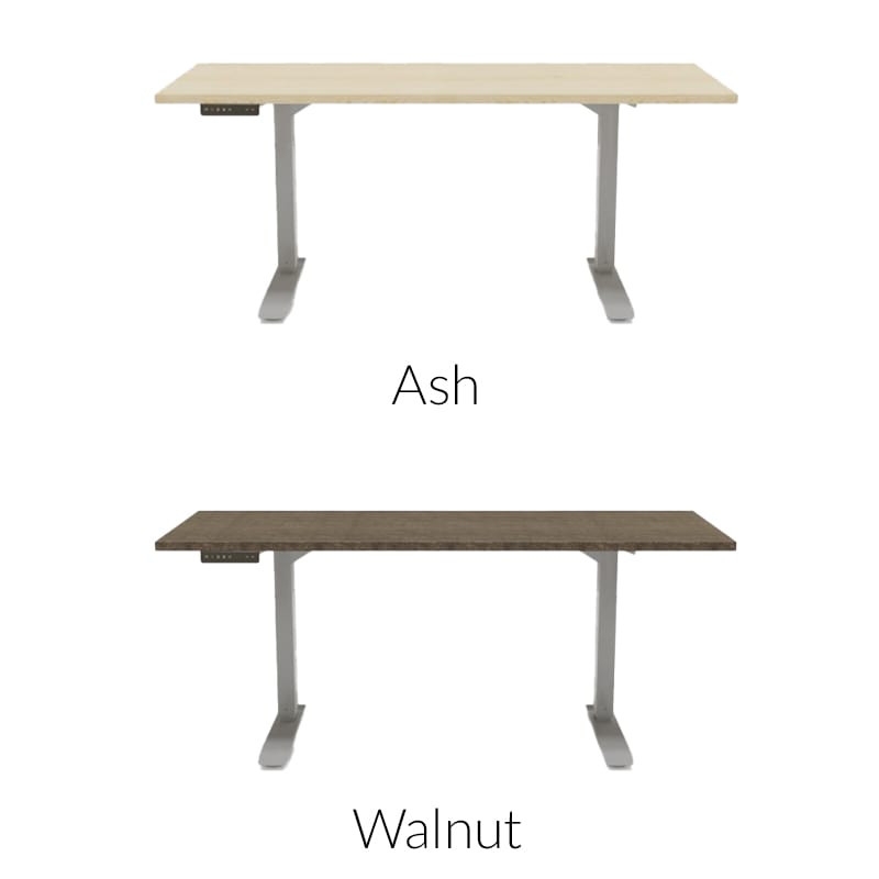 Desk Finish Options Showing Circular Swatches and Marble Veining
