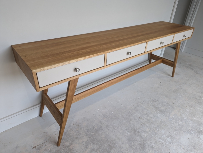 Desk Live Edge River Top Inlay Block Legs Rustic Modern Artisanal