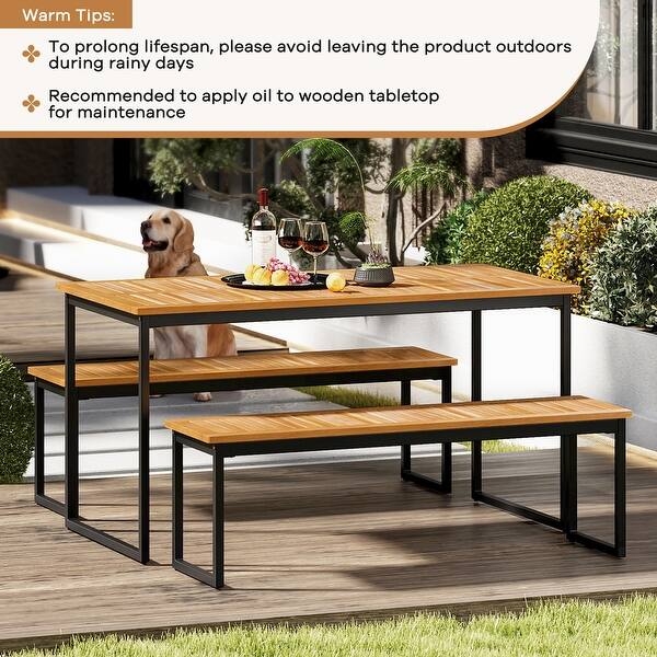Dining Bench Sled Legs Slat Top Backless Silhouette Slatted Wood Dining Benches