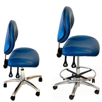 Drafting Chair with Footrest Ring, Integrated Handle, Industrial Style