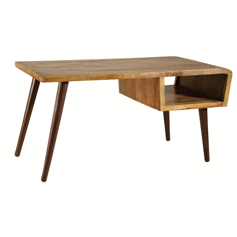 Eclectic Writing Desk with Hand-Painted Orbit Pattern