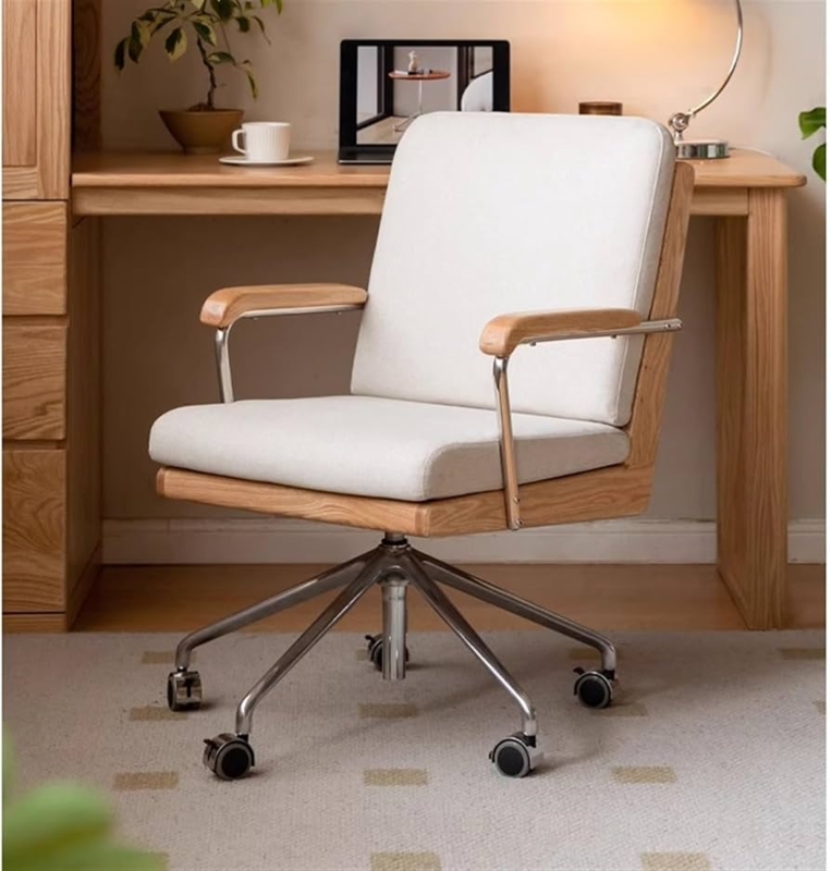 Ergonomic Office Chair Two-Tone Bentwood Shell Polished Base