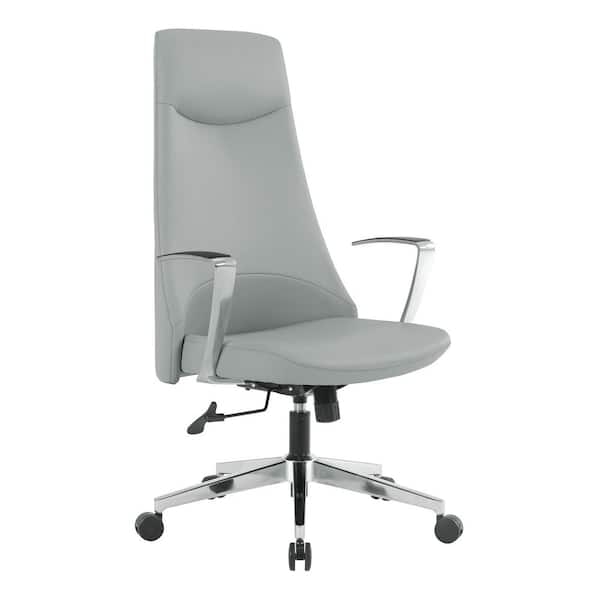 Executive Chair Grey Fabric High Back Ergonomic Seating