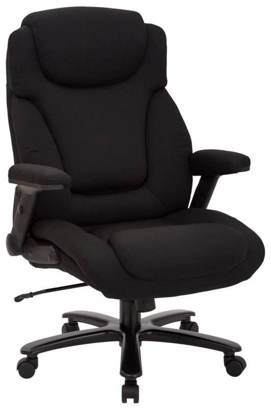 Executive Chair High Back Padded Armrests Black Fabric Professional